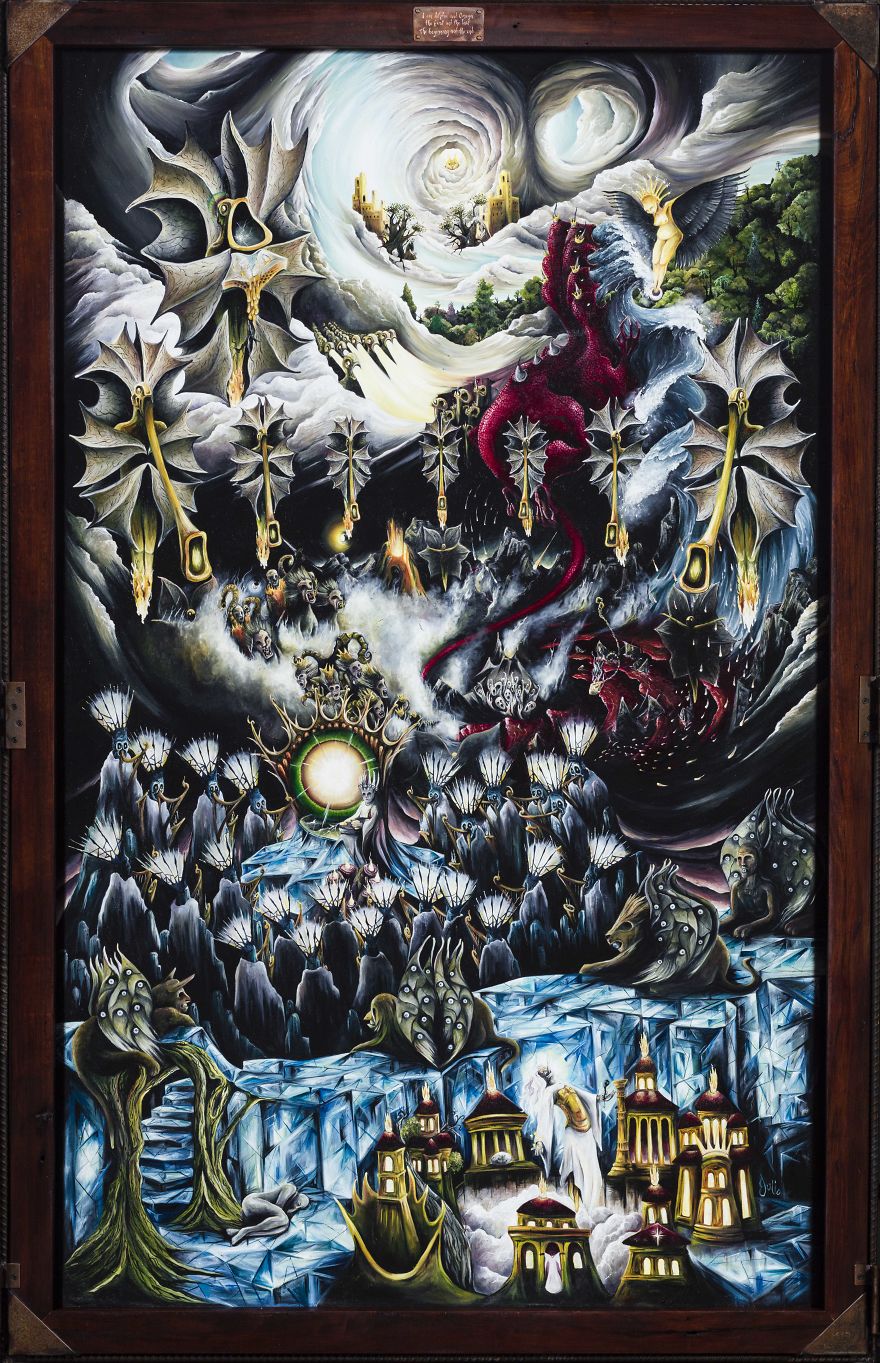 It Took Me 18 Months To Create This Impressive 2x3 Meter Sculpture Of The Book Of Revelations