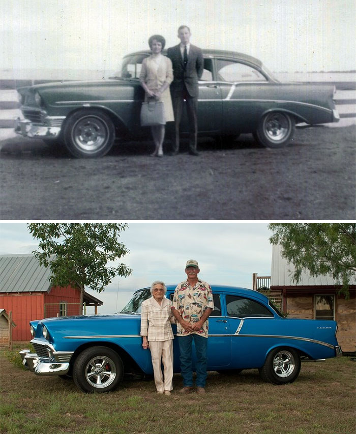 A Couple With Their Car