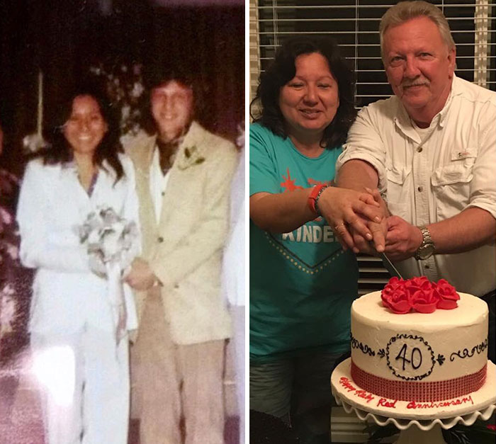 My Grandparents Grew Up Across The Street From Each Other, Got Married At 17, And Celebrated 40 Years Of Marriage Today