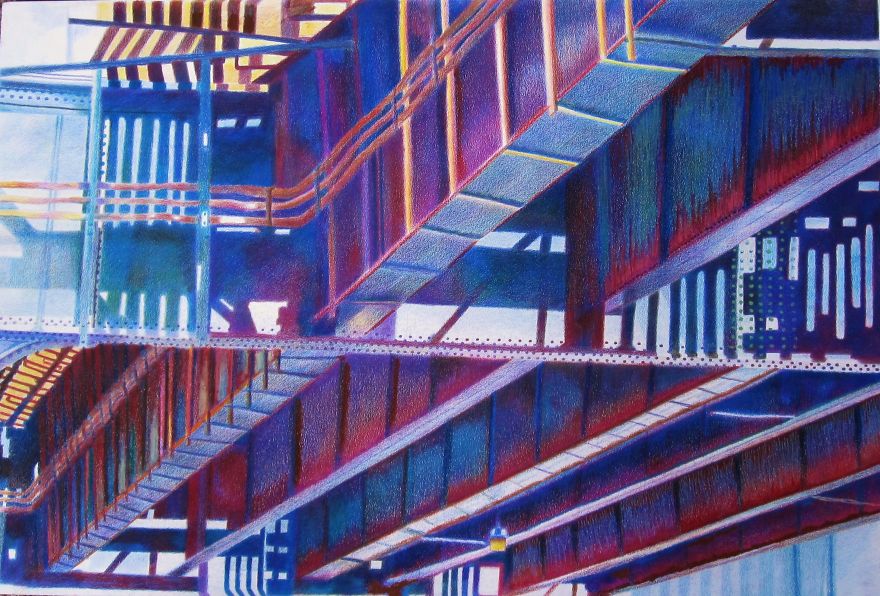 My Blazing Oil Pastel And Colored Pencil Subway From 215th St Nyc My Blazing Oil Pastel And Colored Pencil Subway From 215th St Nyc