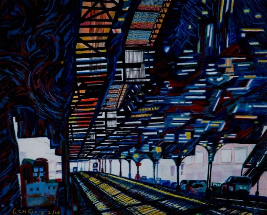 My Blazing Oil Pastel And Colored Pencil Subway From 215th St Nyc My Blazing Oil Pastel And Colored Pencil Subway From 215th St Nyc