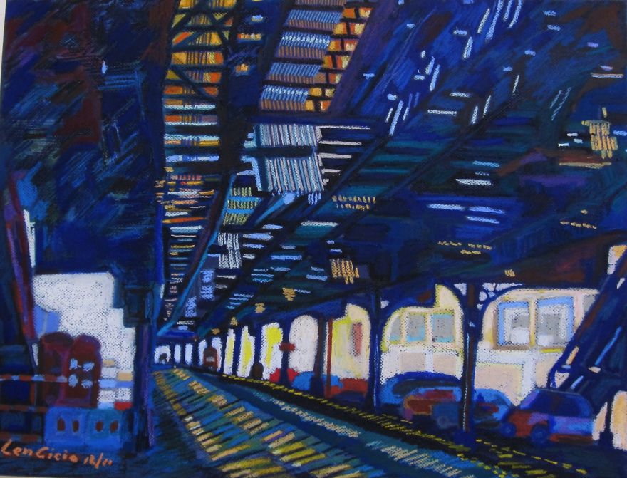 My Blazing Oil Pastel And Colored Pencil Subway From 215th St Nyc My Blazing Oil Pastel And Colored Pencil Subway From 215th St Nyc
