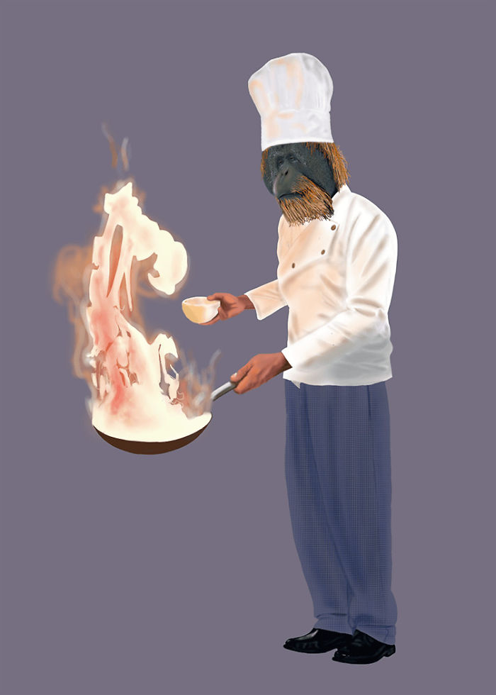 Every Monday I Draw 'manimal' Professionals And Give Them Ridiculous, Amusing Back Stories