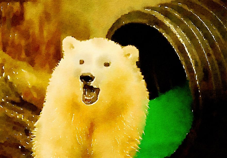 Nora The Polar Bear Watercolor Series Nora The Polar Bear Watercolor Series