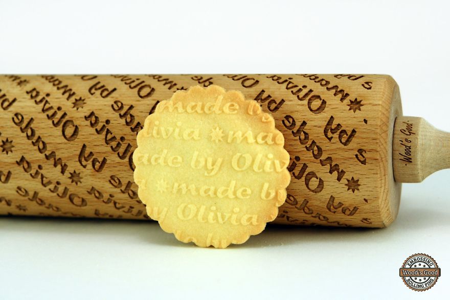 Engraved And Embossed Rolling Pins With Any Pattern