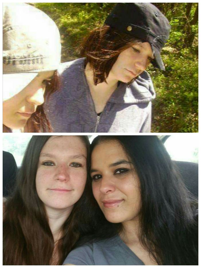 Me And My Best Friend Then(top) And Now(bottom). We Were 15/16, Emo/scene, And We Hated The World And It Hated Us. Flash Forward 10 Years: She's A Stay At Home Mom Of 2 Beautiful Little Girls, I Live In Maryland With My Boyfriend Where I'm A Server At Olive Garden And We Are Still Best Friends. We Don't Regret Our Phase, If You Can Even Call It That, We Still Prefer Black Clothes, And Our Music Hasn't Changed A Bit. Our Inner Emos Are Still Alive Inside. Lol