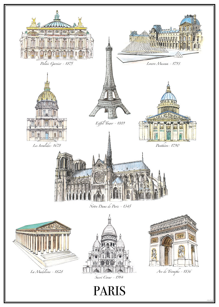 I Created A Walking Tour Map Of Paris To Help You Discover All The Most Iconic Landmarks Of The City I Created A Walking Tour Map Of Paris To Help You Discover All The Most Iconic Landmarks Of The City