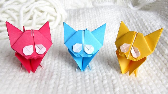 This Easy Origami Kitten Is So Cute That You Will Make 3, At Least!