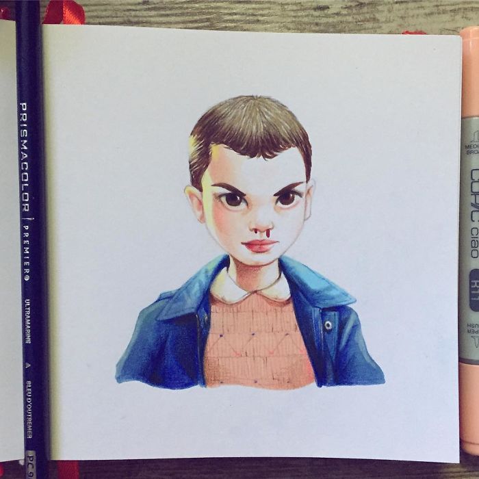 Russian Artist Draws Chic Portraits-cartoons Of Celebrities