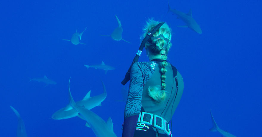 I Filmed For My Documentary "She Is The Ocean" Amazing Story Of "Shark Whisperer" Ocean Ramsey - Woman Who Swim With The Sharks Around The World And Helping To Save Them.