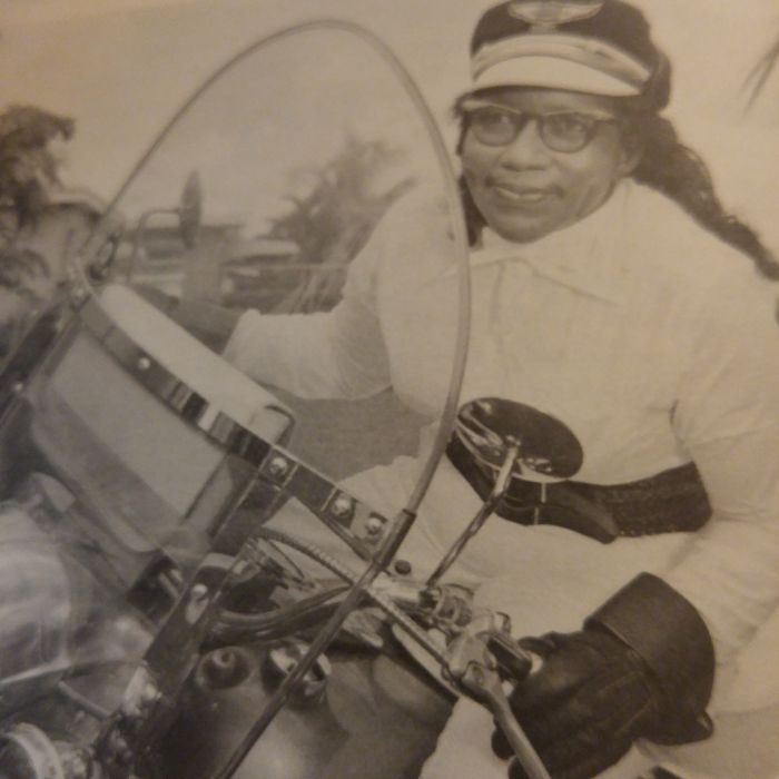 Bessie Stringfield- The First Jamaican-american Woman To Ride A Motorcycle Solo Across The U.s. (1930) And One Of The Few Civilian Couriers For The Military In Wwii.