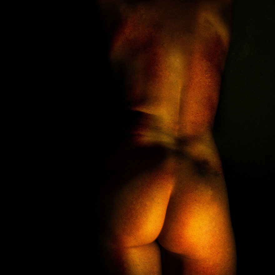 I Use One Candle To Light The Female Nude Form, Then Photographed It