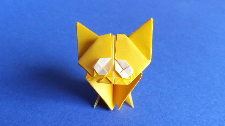 This Easy Origami Kitten Is So Cute That You Will Make 3, At Least! This Easy Origami Kitten Is So Cute That You Will Make 3, At Least!