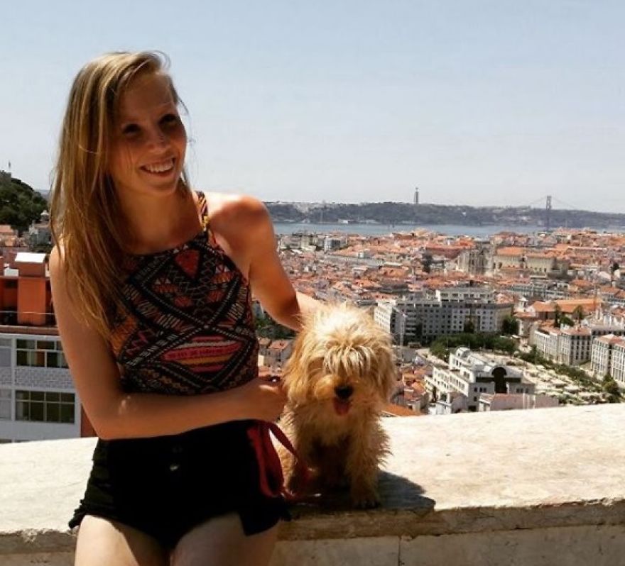 This Little Stray Dog Ended Up Travelling The World With Her New Mom!