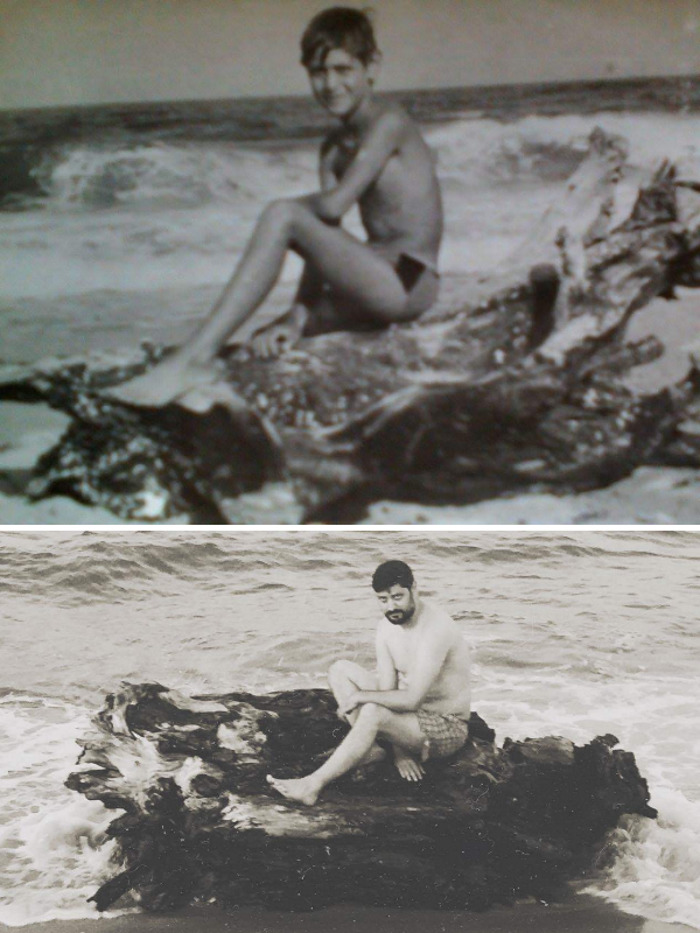 My Boyfriend Ivan. First Picture - 1992, Just 10 Years Old. Second Photo - 2016, 33 Years Old. Same Beach :)