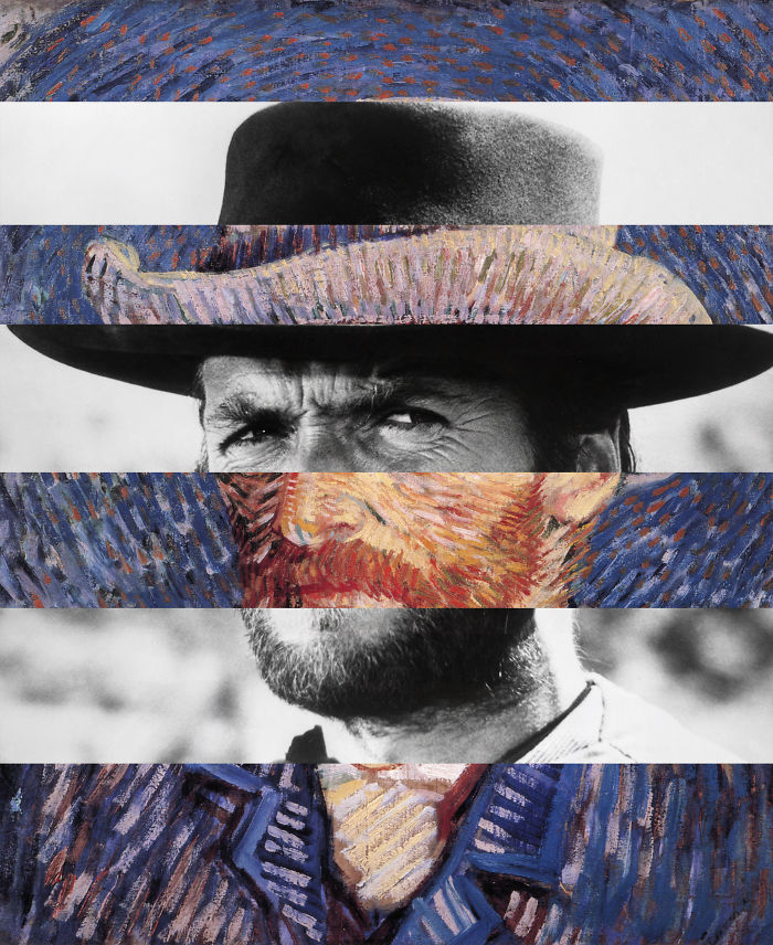 Van Gogh's Self Portrait And Clint Eastwood