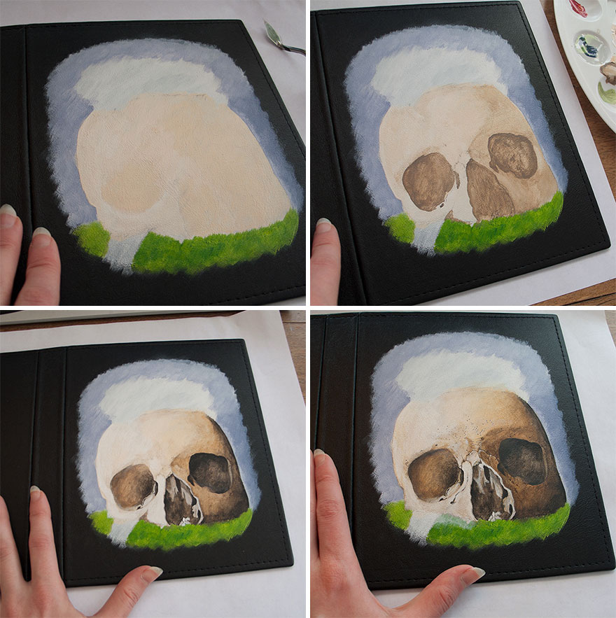 We Made A Hand-Painted Sketchbook From Genuine Leather We Made A Hand-Painted Sketchbook From Genuine Leather