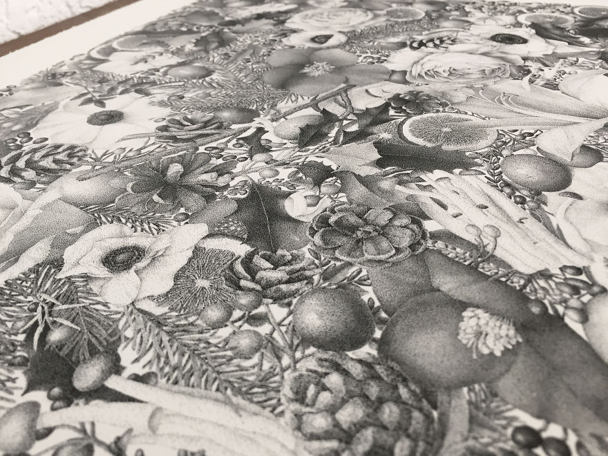 8 Million Dots And 400 Hours Later, I Present My Artwork "Winter"