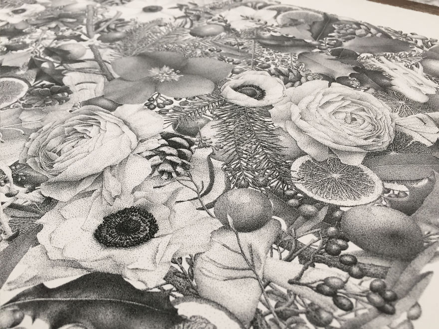 8 Million Dots And 400 Hours Later, I Present My Artwork "Winter"