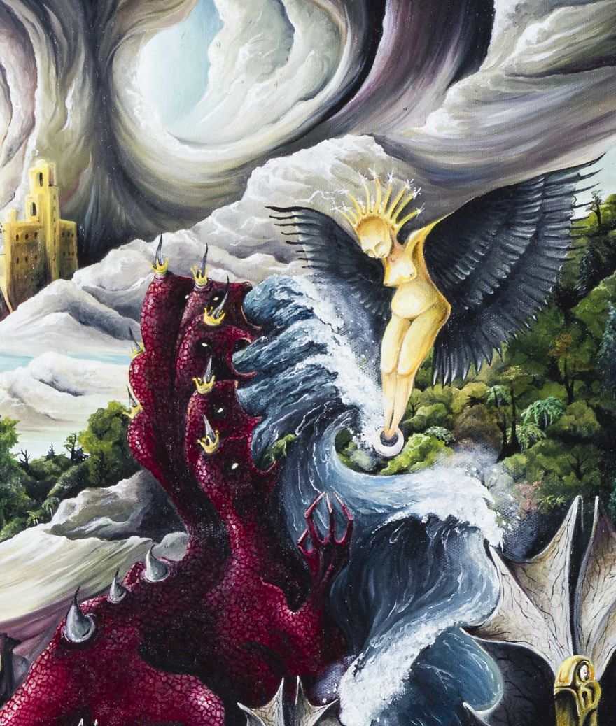 It Took Me 18 Months To Create This Impressive 2x3 Meter Sculpture Of The Book Of Revelations