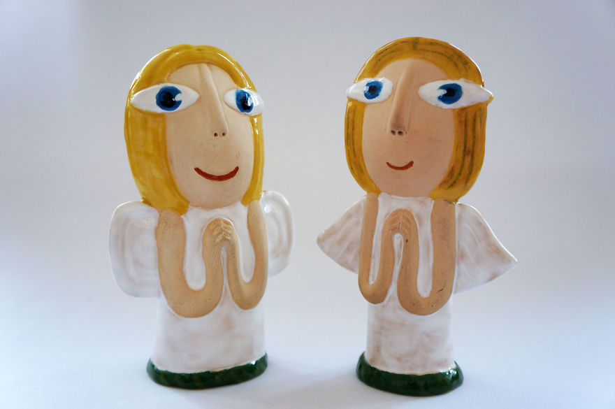 Cute, Unique Angels Made By Artist With Vision Disability