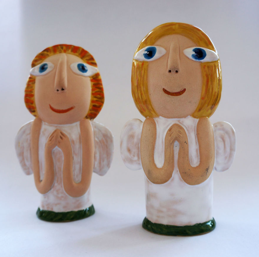 Cute, Unique Angels Made By Artist With Vision Disability