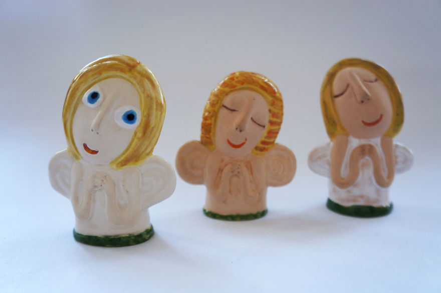 Cute, Unique Angels Made By Artist With Vision Disability