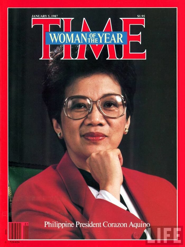 Maria Corazon "cory" Aquino (january 25, 1933 – August 1, 2009), Popularly Known As Cory Aquino, Was A Filipina Politician Who Was The 11th President Of The Philippines, The First Woman To Hold That Office And The First Female President In Asia. Aquino Was The Most Prominent Figure Of The 1986 People Power Revolution, Which Toppled The 21-year Authoritarian Rule Of President Ferdinand E. Marcos And Restored Democracy To The Philippines. She Was Named Time Magazine's "woman Of The Year" In 1986.