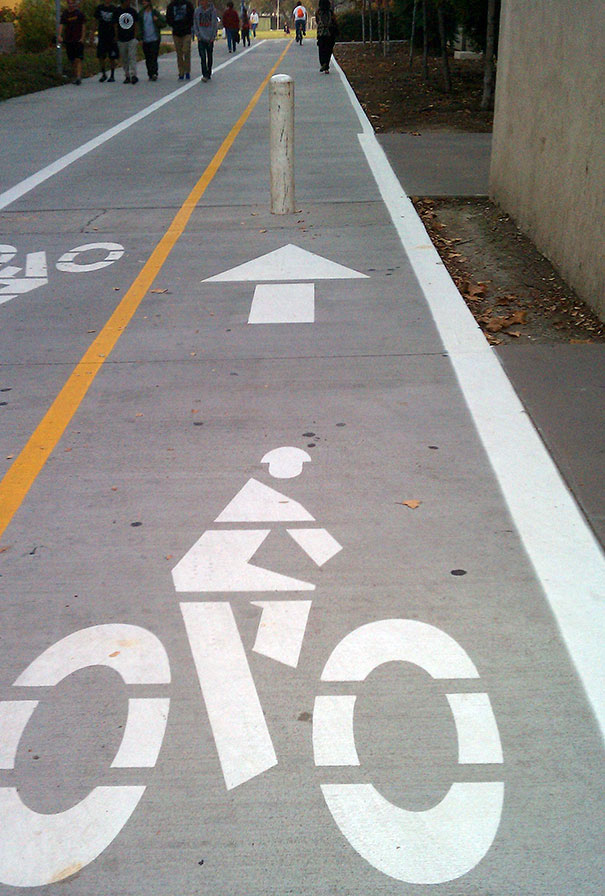 So My University Set Up A New Bike Path...