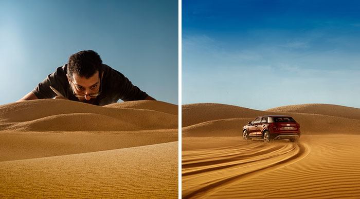 Audi Asks Photographer To Shoot Their $50,000 Car, He Uses $32 Miniature Toy Car Instead