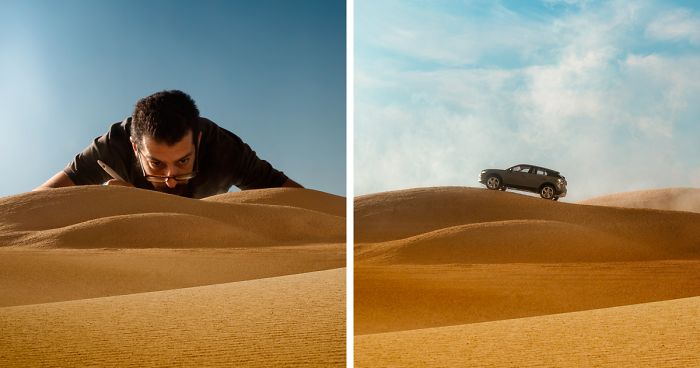 Audi Asks Photographer To Shoot Their $50,000 Car, He Uses $32 Miniature Toy Car Instead