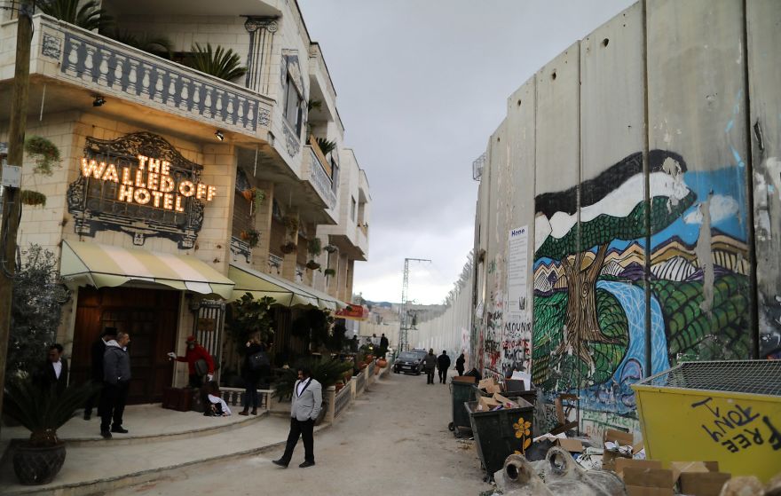 Banksy Opens "The Walled Off" Art Hotel In Palestine, And It Has The 'Worst View In The World'
