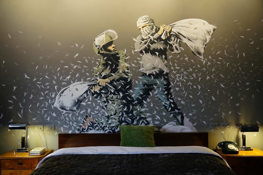 Banksy Opens "The Walled Off" Art Hotel In Palestine, And It Has The 'Worst View In The World' Banksy Opens "The Walled Off" Art Hotel In Palestine, And It Has The 'Worst View In The World'