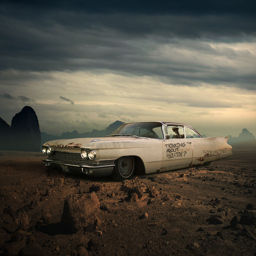 I Rescue Beautiful Old Cars From Being Forgotten Using Digital Art I Rescue Beautiful Old Cars From Being Forgotten Using Digital Art