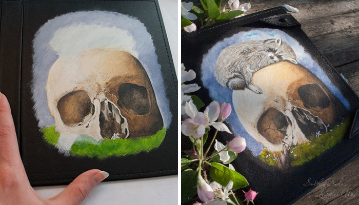 We Made A Hand-Painted Sketchbook From Genuine Leather