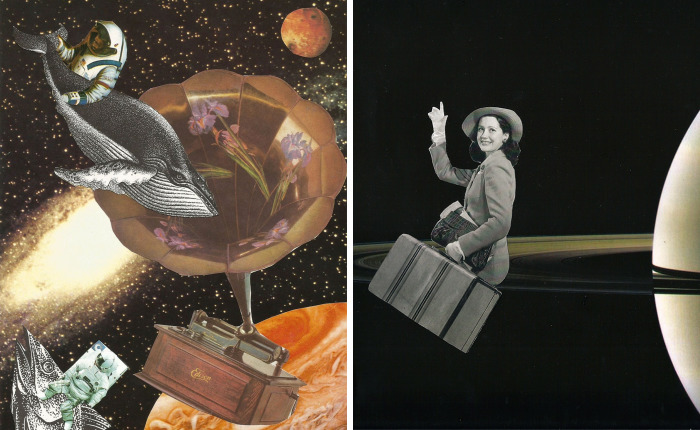 I Create Collages Using Pictures I Find In Old Used Books