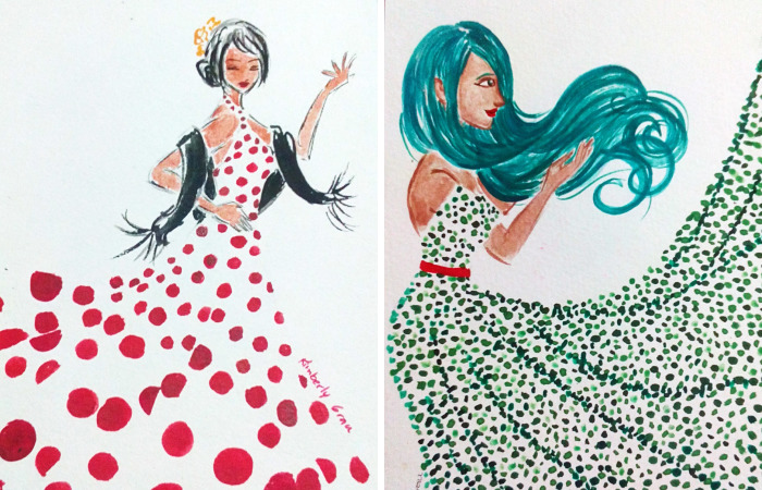 I Create Mini Paintings Featuring Patterns And Prints To Curb My Fear Of Them (Part 1)