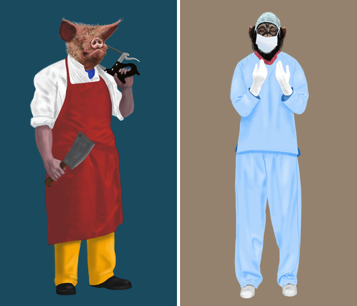 Every Monday I Draw ‘manimal’ Professionals And Give Them Ridiculous, Amusing Back Stories