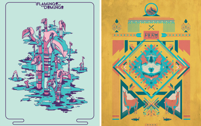 Poster Series I Did During Travels In South America