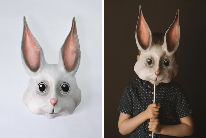 I Made A Simple Bunny Mask Out Of Paper Mâché
