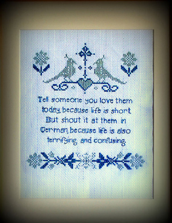 I Subvert Traditional Cross-Stitching To Create Hilarious And Colorful Works Of Art