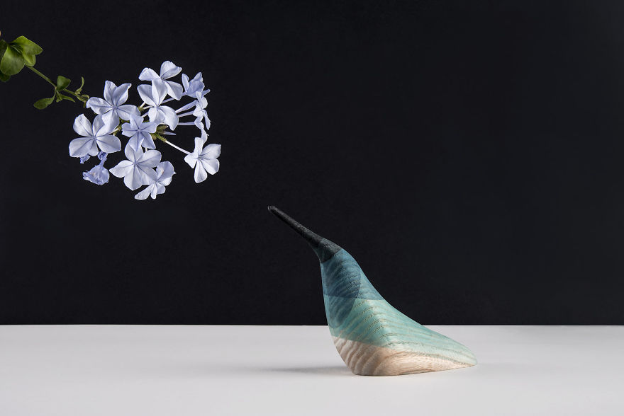 Mexican Artist Dips Wooden Birds Into Watercolor To Recreate The Look Of Local Birds Mexican Artist Dips Wooden Birds Into Watercolor To Recreate The Look Of Local Birds