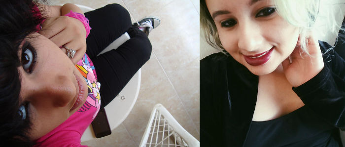 15 And 23. Not Much Has Changed Other Than The Fact That I'm More Confident And I Am Getting A Degree In Art And I Wear Looser, Less Colorful Outfits.