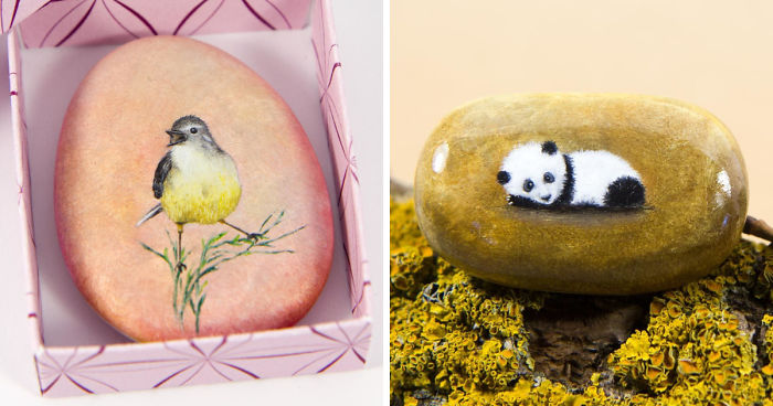 I Create Miniature Worlds Of Tiny Creatures On Stones (Part 2)