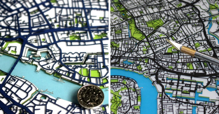 How I Went From Being A Corporate Middle Manager To Cutting Intricate Papercut Street Maps