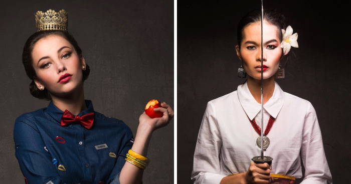 I Put Disney Princesses Somewhere Between Their World And Ours