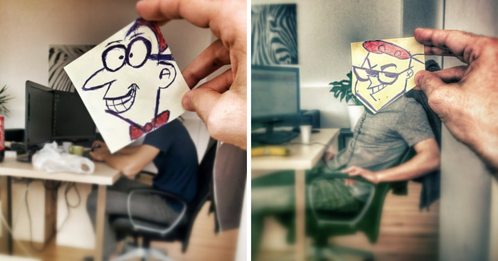 I Reimagined My Colleagues With New Famous Faces Using Sticky Notes