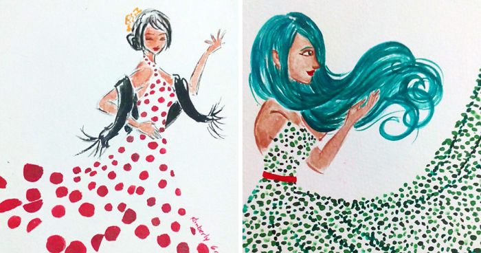 I Create Mini Paintings Featuring Patterns And Prints To Curb My Fear Of Them (Part 1)