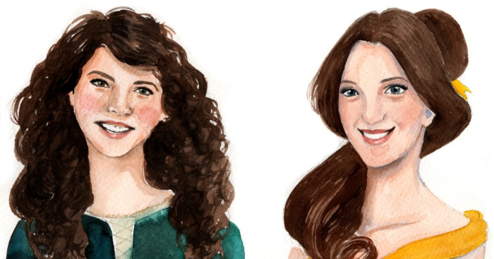 I Drwe Portaits For My Friends That Wanted To Be Disney Princesses