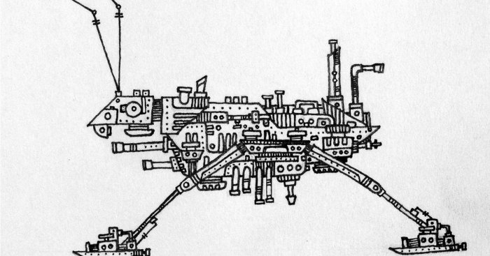 I Drew Animals As War Machines Out Of Hundreds Of Parts